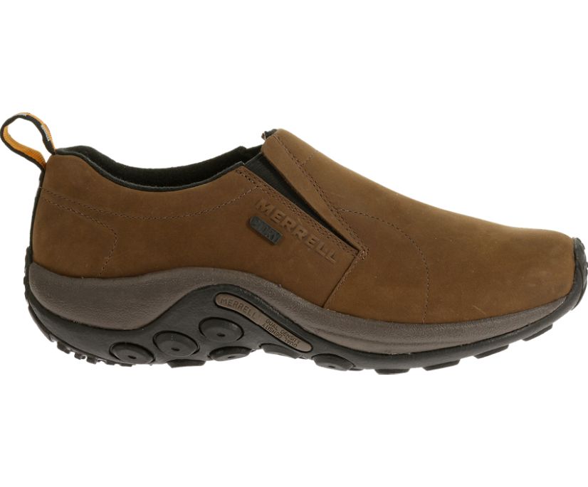 Buty Merrell Jungle Moc Nubuck Wasserdicht - Slip Ons Męskie Merrell - Brązowe [NGMIE-7165]